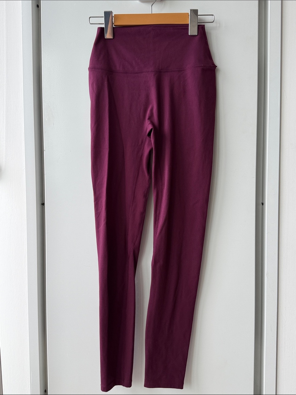 Crop Shop Boutique - High-Waisted Wine Scrunch Leggings